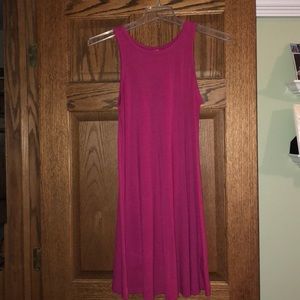 Small pink sleeveless T-shirt dress